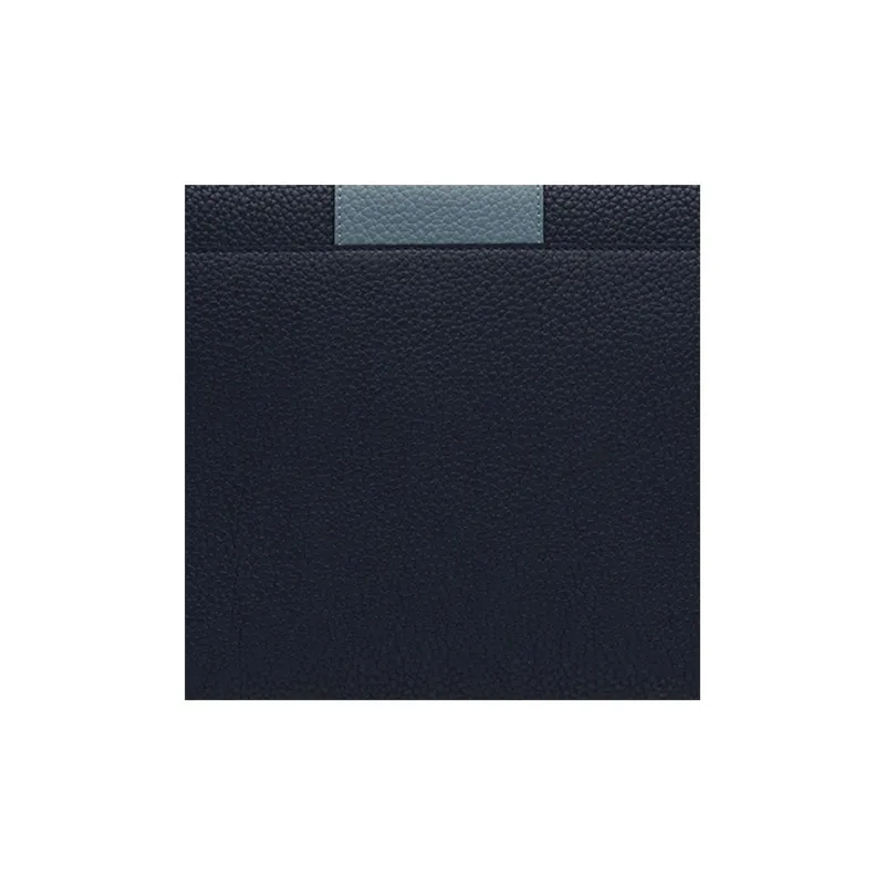 Delvau Presse Cow Leather Clutch Unisex Dark Blue-1