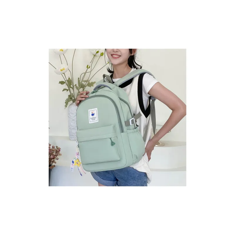 OURFUN Nylon Backpack Unisex Black/Pink/Watermelon Red/Green/Blue-1
