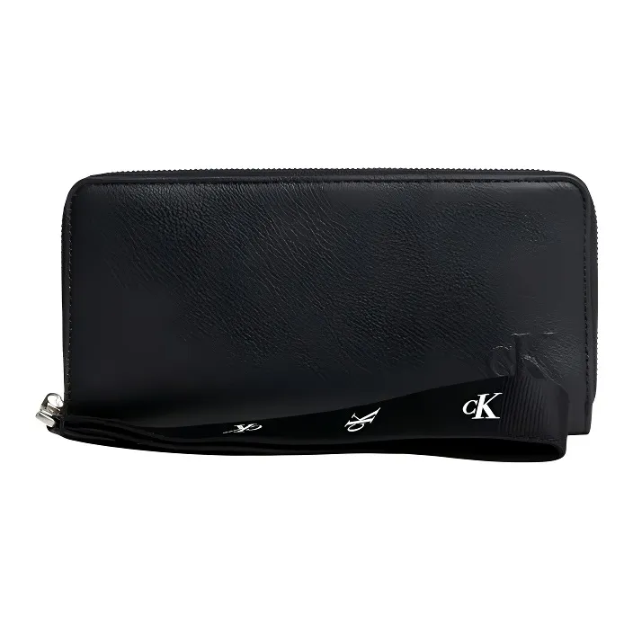 CK/Calvin Klein Recycled Polyester Wallet Women's Black-0