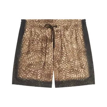 DRIES VAN NOTEN Pattern Printed Drawstring Swim Shorts