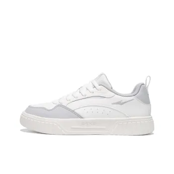 Erke Abrasion Resistant, Lightweight, And Breathable Low Top Skateboard Shoes Women's Microcrystal White Mist Gray
