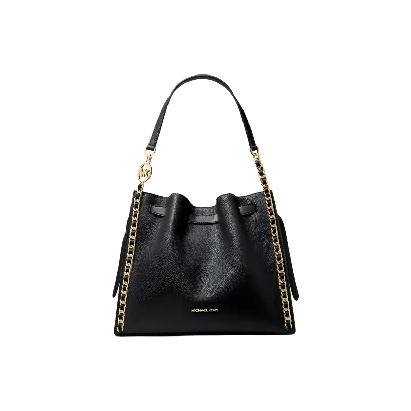 MICHAEL KORS Mina Polyurethane Shoulder Bag Tubas Women's Black-0