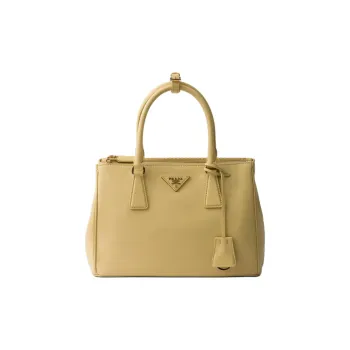 PRADA Cow Leather Shoulder Bag, Crossbody Bag, Handbag Medium Size Women's Vanilla Yellow