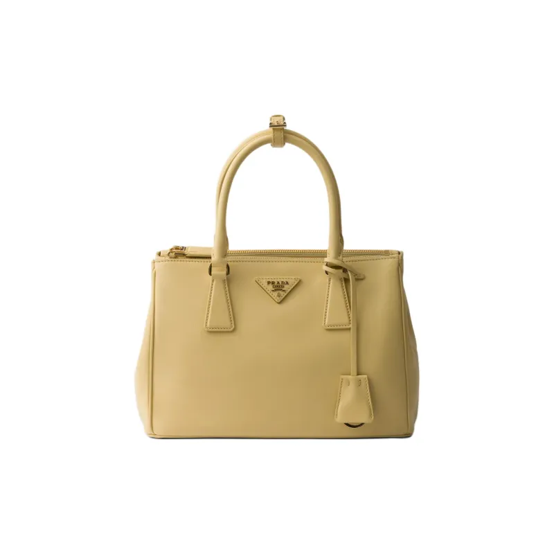 PRADA Cow Leather Shoulder Bag, Crossbody Bag, Handbag Medium Size Women's Vanilla Yellow-0