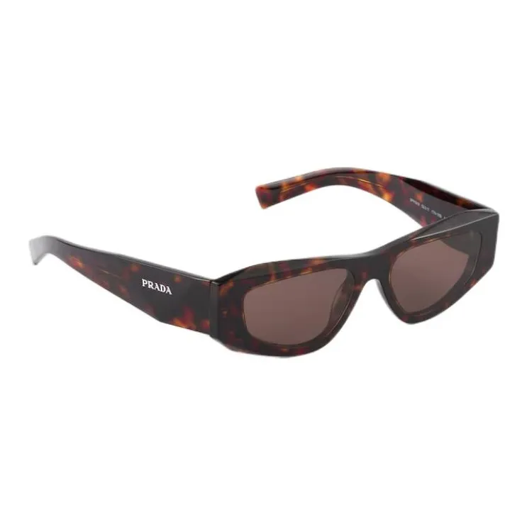 PRADA Acetate Metal Irregular Shape Sunglasses Men's Tortoiseshell-1