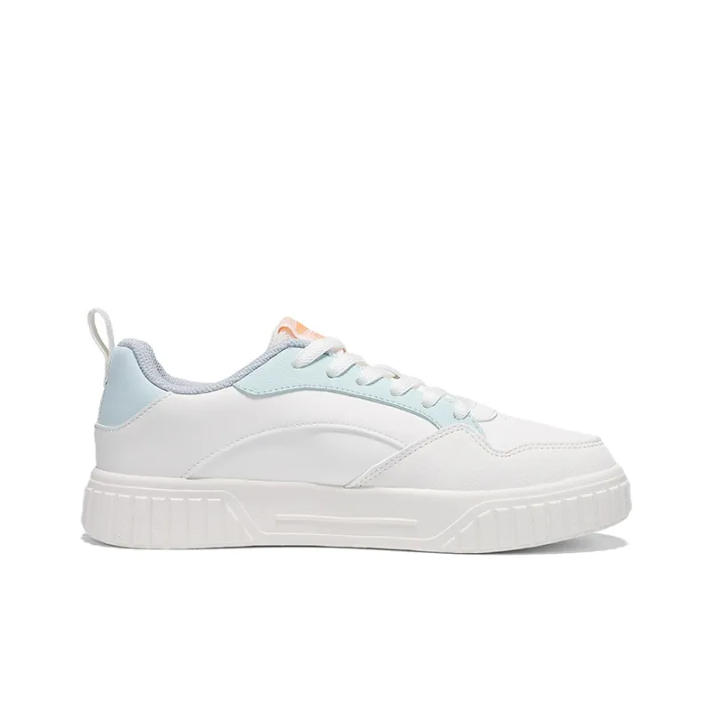 Erke Abrasion Resistant, Lightweight, And Breathable Low Top Skateboard Shoes Women's Microcrystal White Sky Blue-1