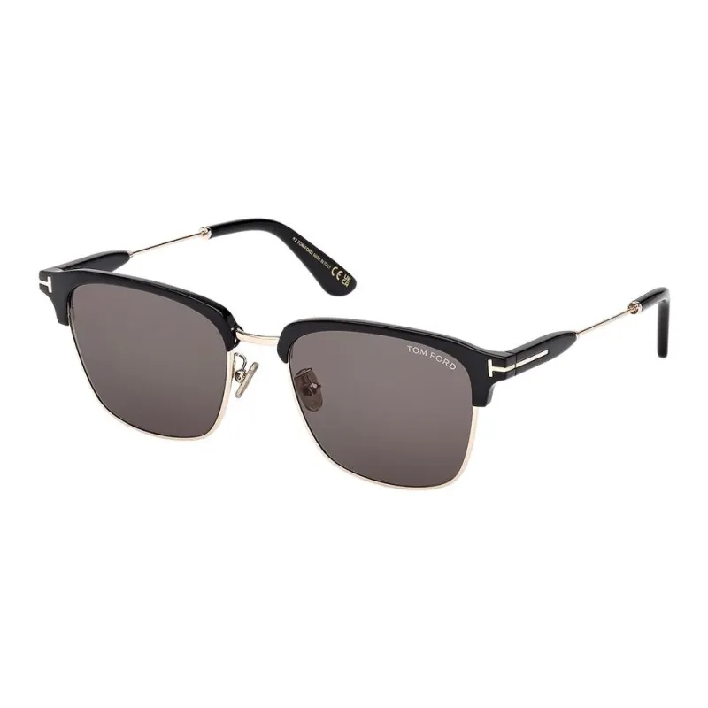TF Plate And Metal Browline Sunglasses Unisex Black-0