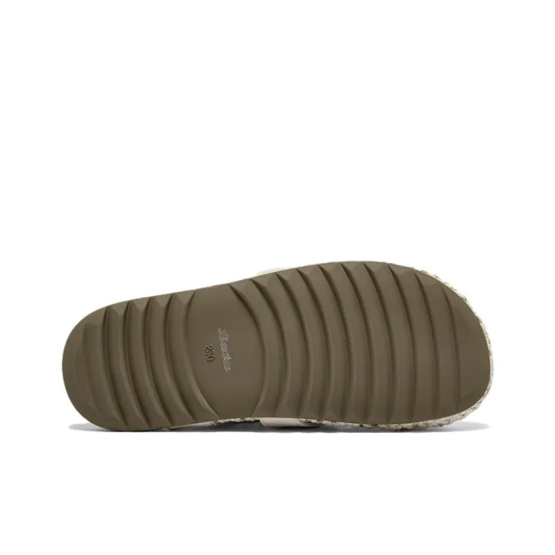 BATA Rubber Sole Quiet Closed Toe Slippers Women's Ecru-3