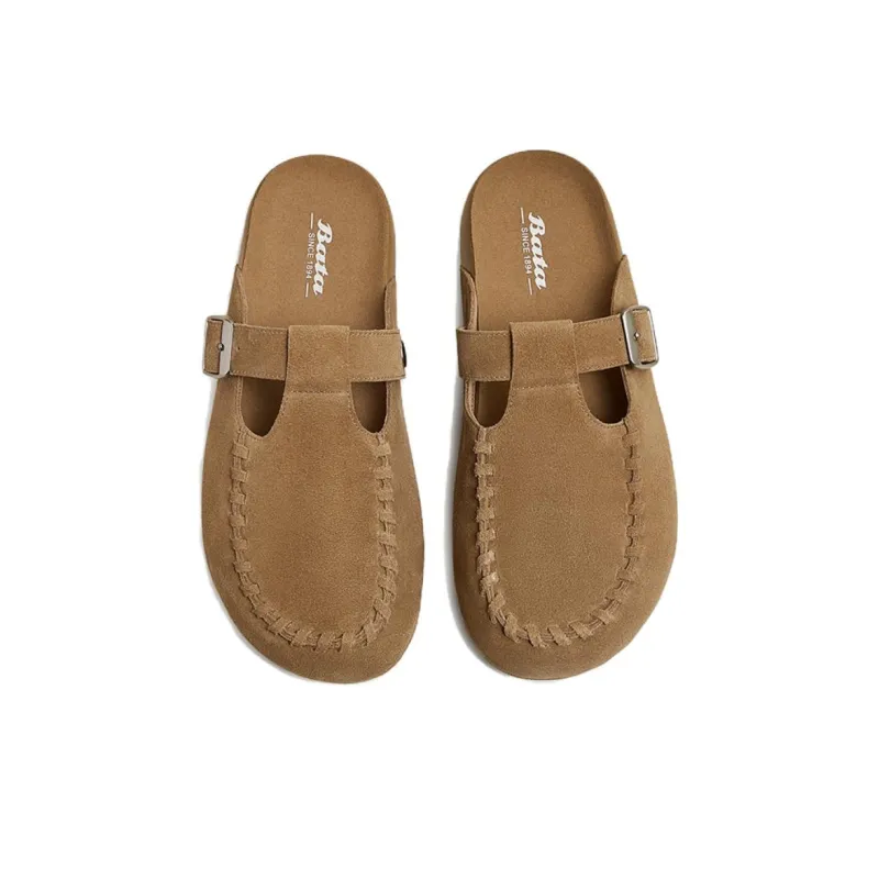BATA Rubber Sole Quiet Closed Toe Slippers Women's-6