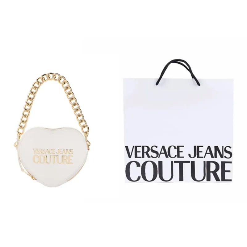 VERSACE JEANS COUTURE Polyester With Polyurethane Handbag, Shoulder Bag, Crossbody Bag Women's White-6
