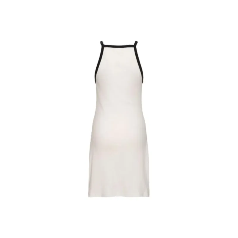 Courrèges Buckle Contrast Dress 'White/Black'-1