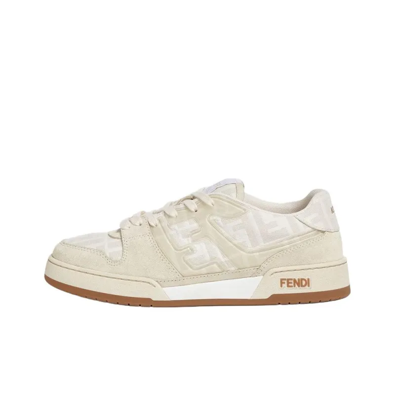 FENDI Match Low Top Skateboard Shoes Men's White-0
