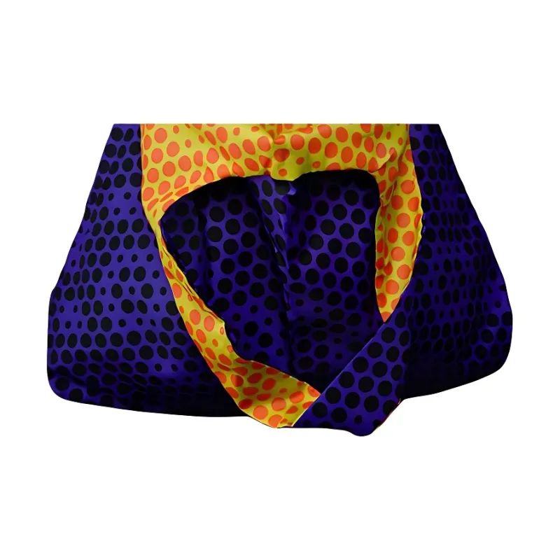 GAGA EQUIPMENT Nylon Tote Bag, Shopping Bag, Handbag, Shoulder Bag Trumpets Unisex Yellow Purple Polka Dot-1
