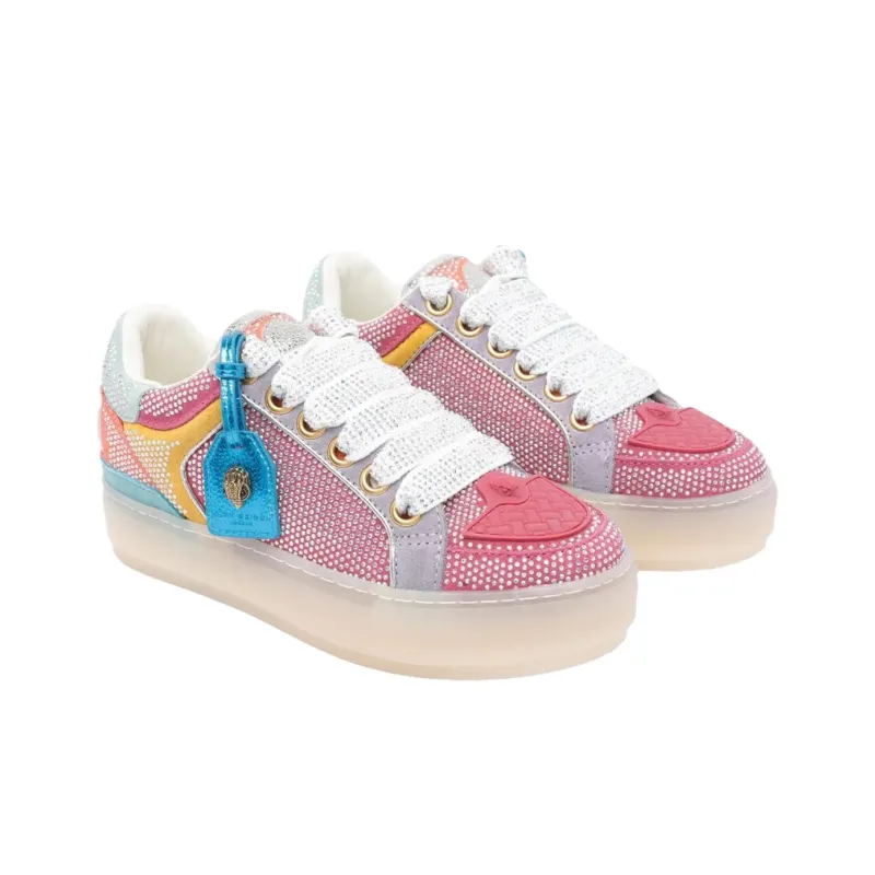 Kurt Geiger London Southbank Tag Low Top Skateboard Shoes Women's Pink-2
