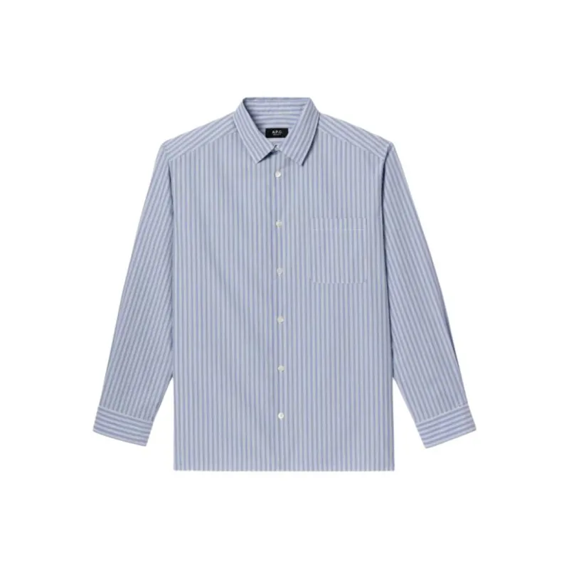 A.P.C Shirts Men Blue-0