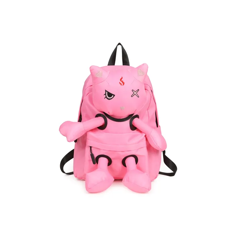 Kaka Tree Nylon Backpack Black/Green/Blue/Pink/Beige-18