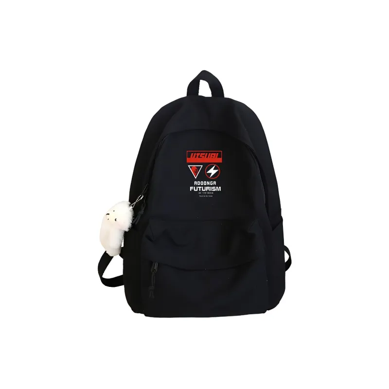 ADOONGA Canvas Backpack Unisex Black-0