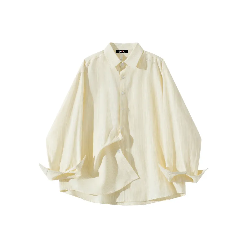 SOIE Shirt Unisex Yellow With White Stripes-0
