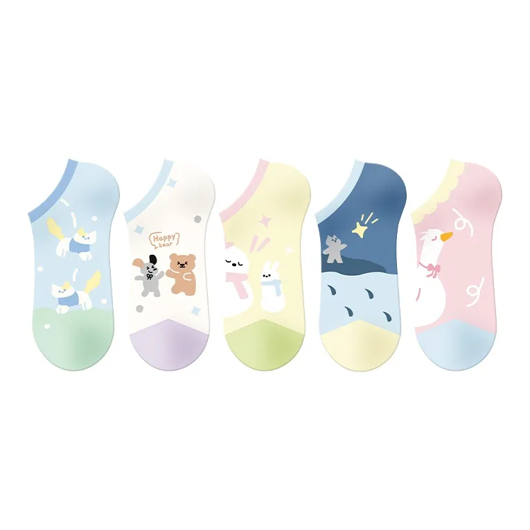 DJUNGLE No Show Socks Women's 5 Pack-4