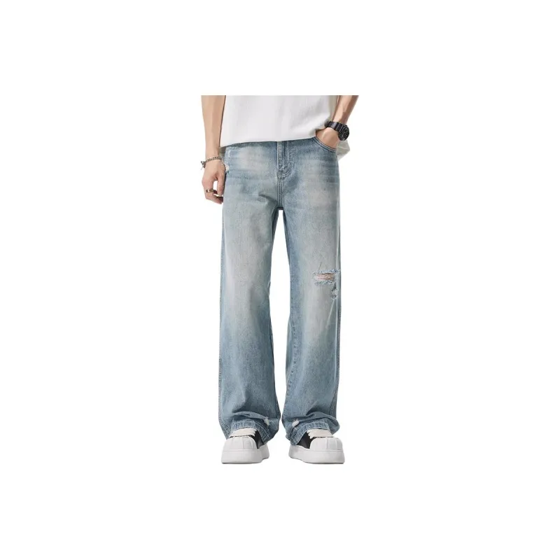 FAIRWHALE Jeans Unisex Sky Blue Color-0