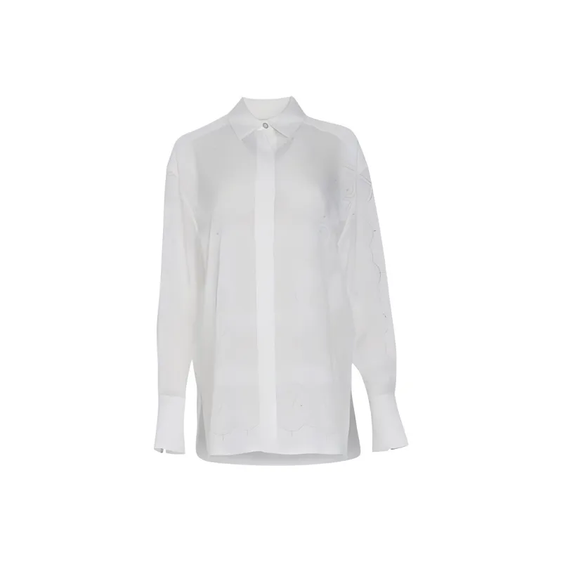 Givenchy Perforated pattern Longlsleeved Shirt-0