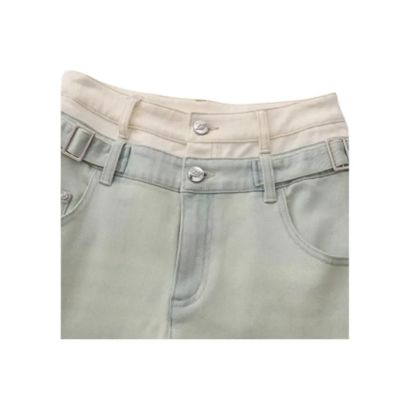 GIMING Jeans Women's Yellow Green-2