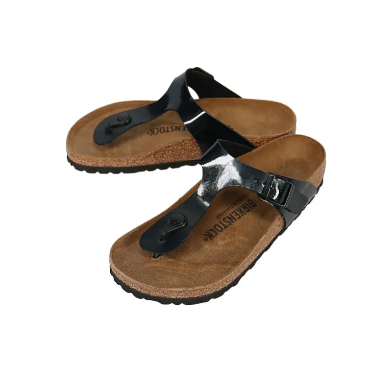 Birkenstock Gizeh Birko Flor Black Patent-3