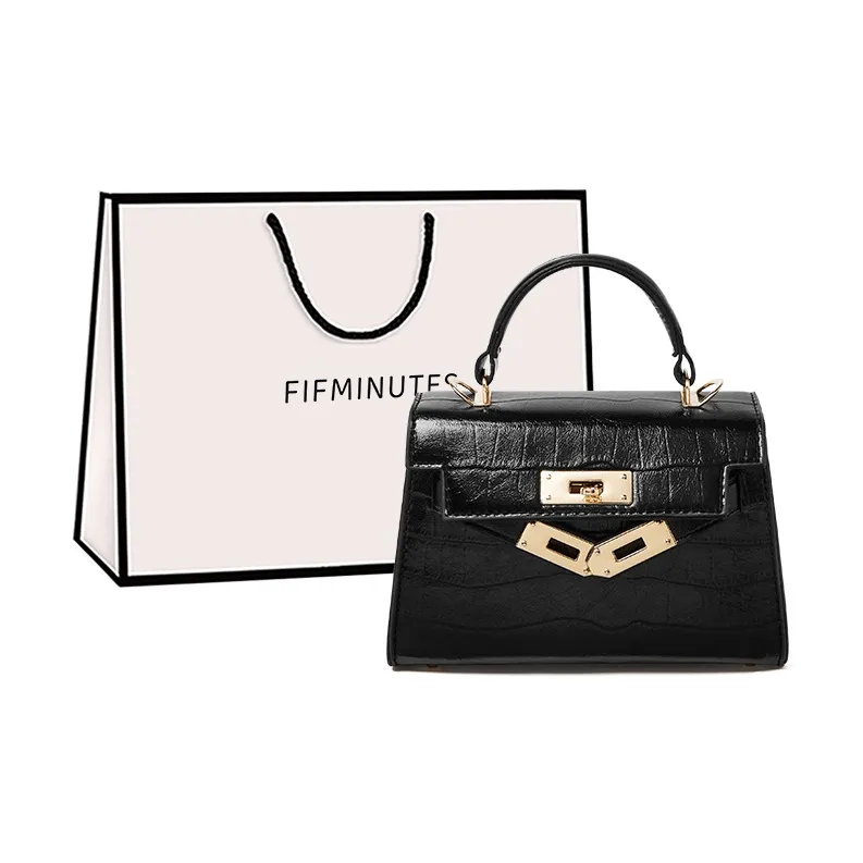 15 MINS Synthetic Leather Kelly Bag, Shoulder Bag, Crossbody Bag, Handbag Regular Women's Pink/White/Black-4
