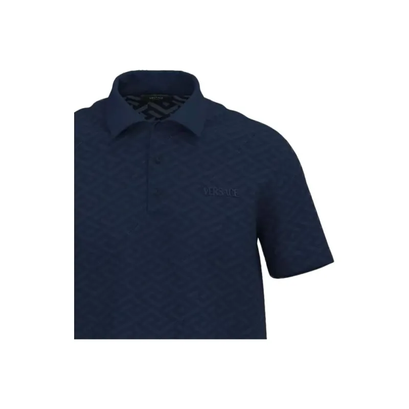 VERSACE Polo Shirt Men's Marine Blue-1