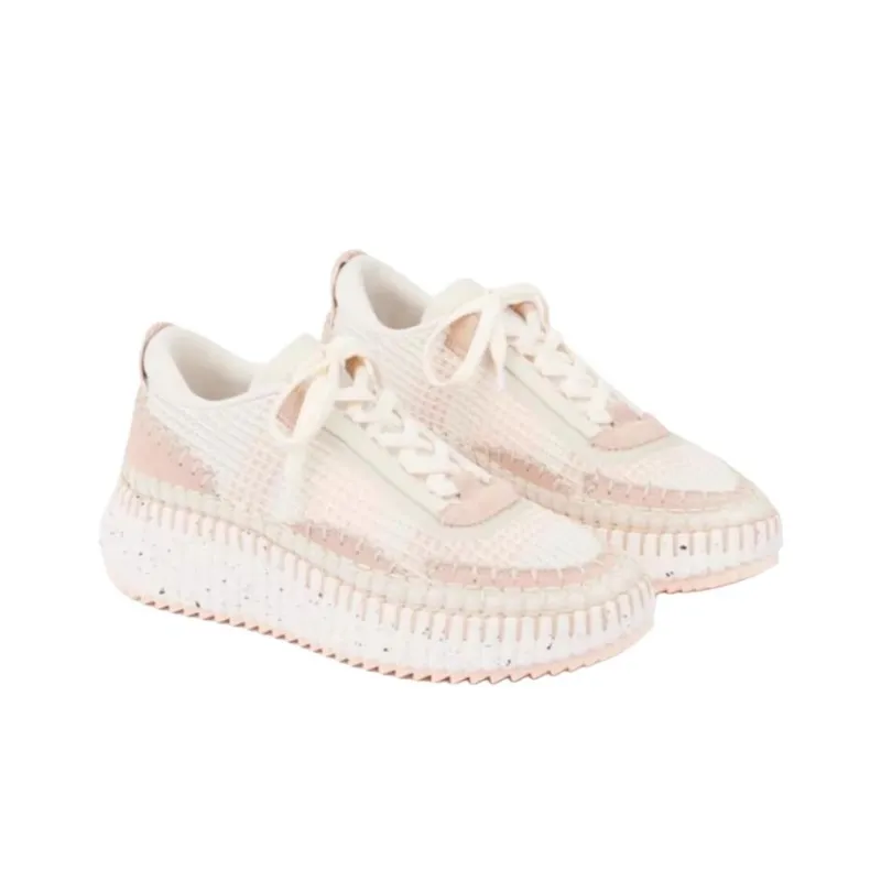Chloe Nama Low Top Casual Shoes Women's Beige-2