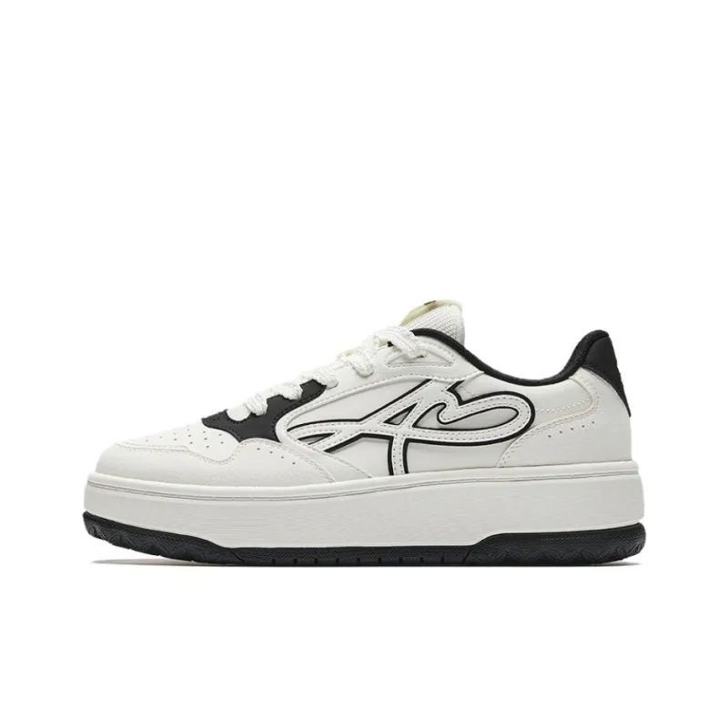 Anta Coverage Cushioning Low Top Skateboard Shoes Women's White-0