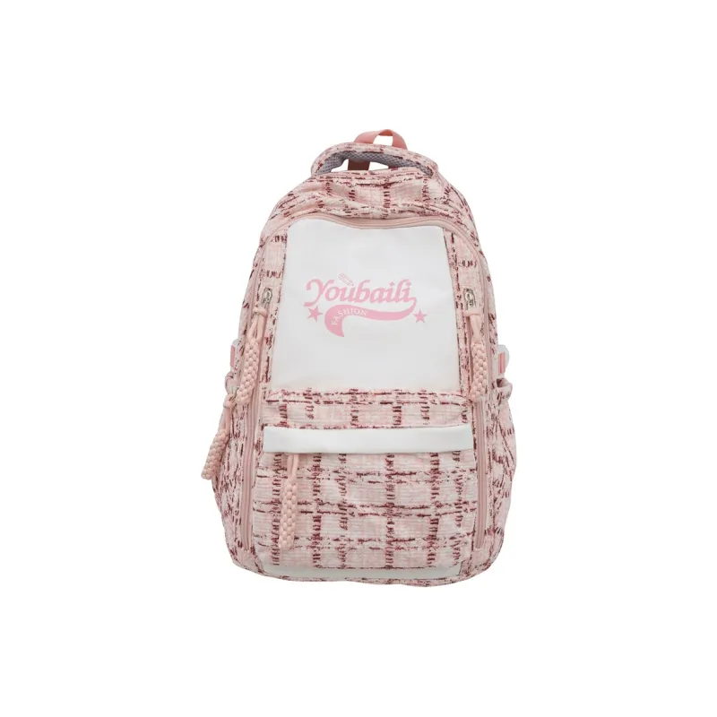 Kaka Tree Nylon Backpack Black/Pink/Brown/Blue/Green-6
