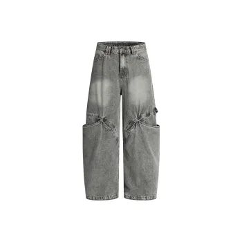 F.K.V.A Jeans Unisex Silver Snow Gray