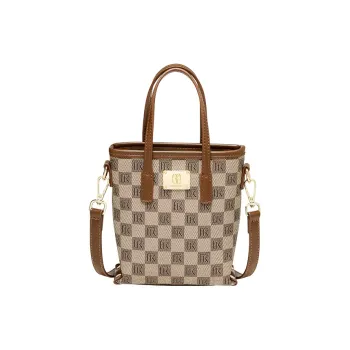 Narandu PVC With Synthetic Leather Handbag, Tote Bag, Shoulder Bag, Crossbody Bag Mini Women's Khaki