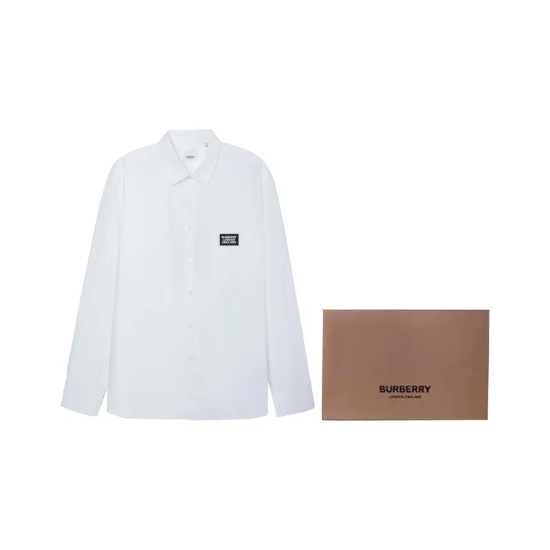 Burberry Shirts Men White-3