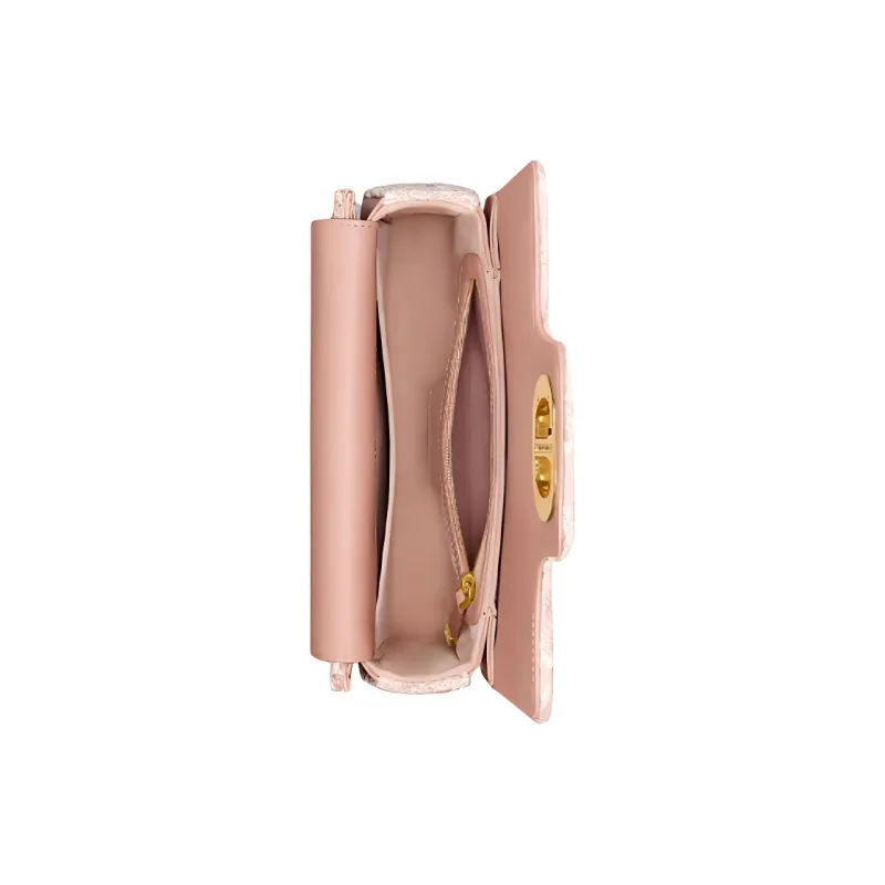 DIOR Jolie Cotton Handbag Small Size Women's Rose Pink-2