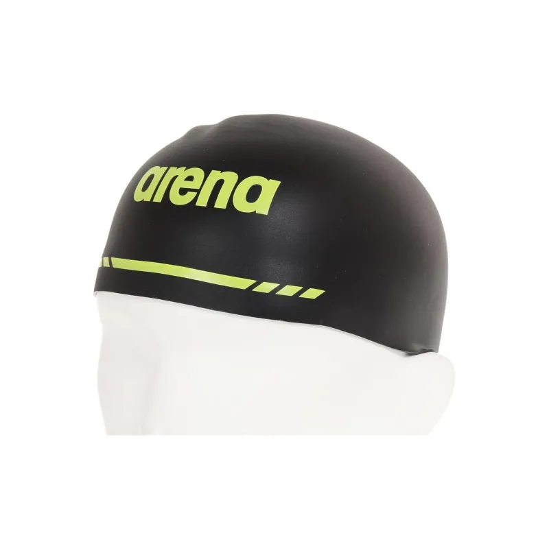 Arena Swimming Caps Silicone Unisex Black-3