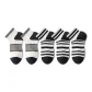 2 Gray Wide Stripes+3 Black Stripes Pattern