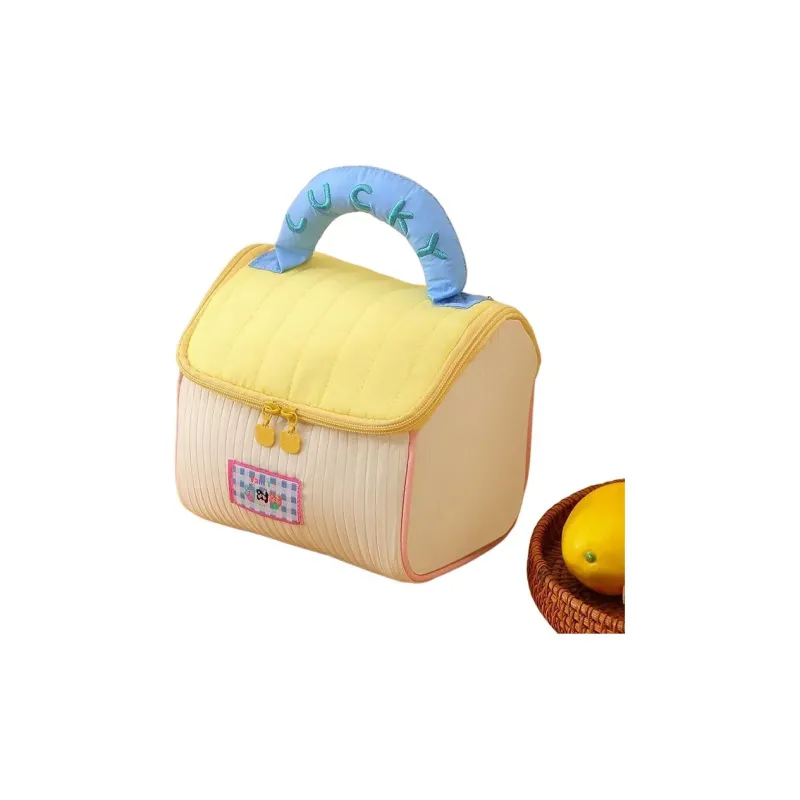 MITIANTU Cute House Portable Makeup Bag Storage Cosmetics Storage Bag Large Capacity Skincare Portable Makeup Bag-3
