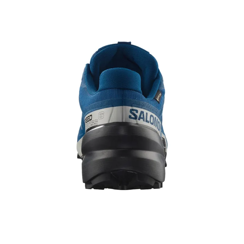SALOMON Speedcross 6 Abrasion Resistant Waterproof And Breathable Low Top Trail Running Shoes Men's Blue-4