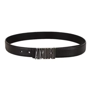AMIRI Leather Belts Unisex Black 