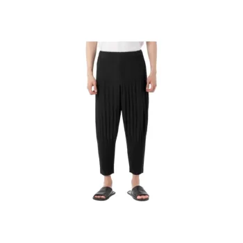 Homme Plissé Issey Miyake Casual Pants Men's Black