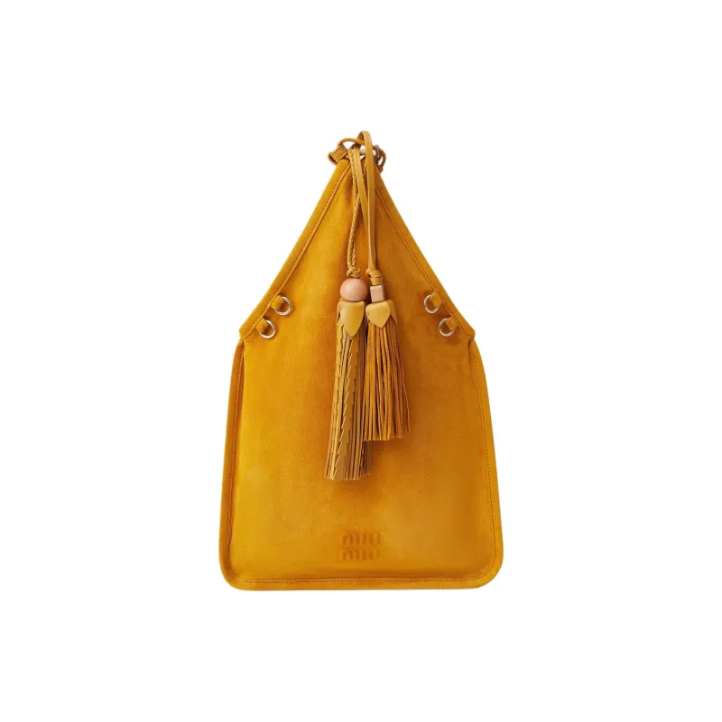 MIU MIU Sheepskin Handbag Women's Whiskey Color-0