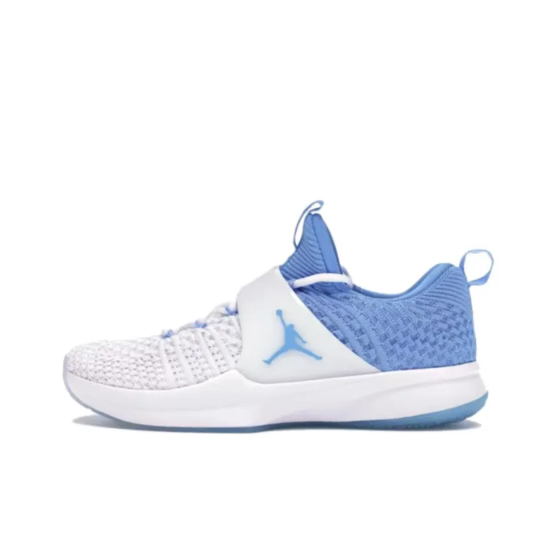 Jordan Trainer Abrasion Resistant Low Top Training Shoes Unisex White Blue-0