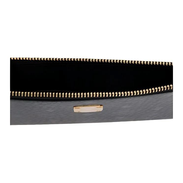 MCM Aren Intertwined Letter Canvas Clutch Tubas Women's Black-3
