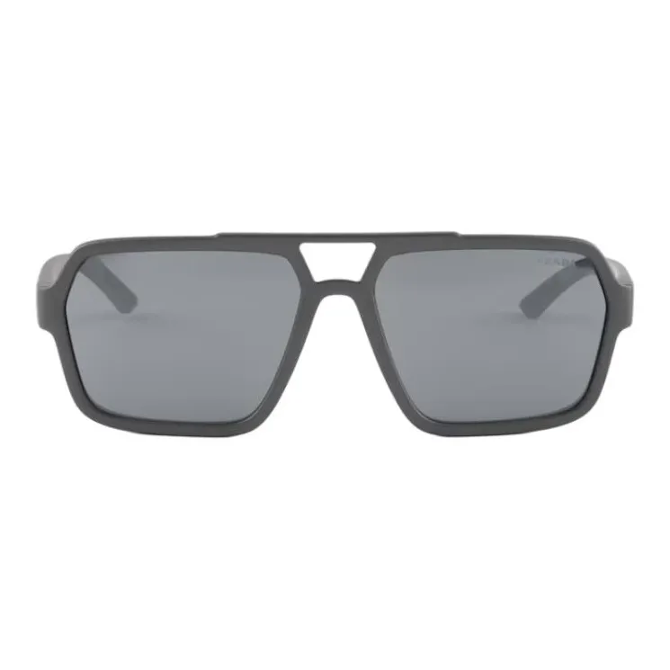 PRADA Subject To Official Website Irregular Shape Sunglasses Men's Gray-1