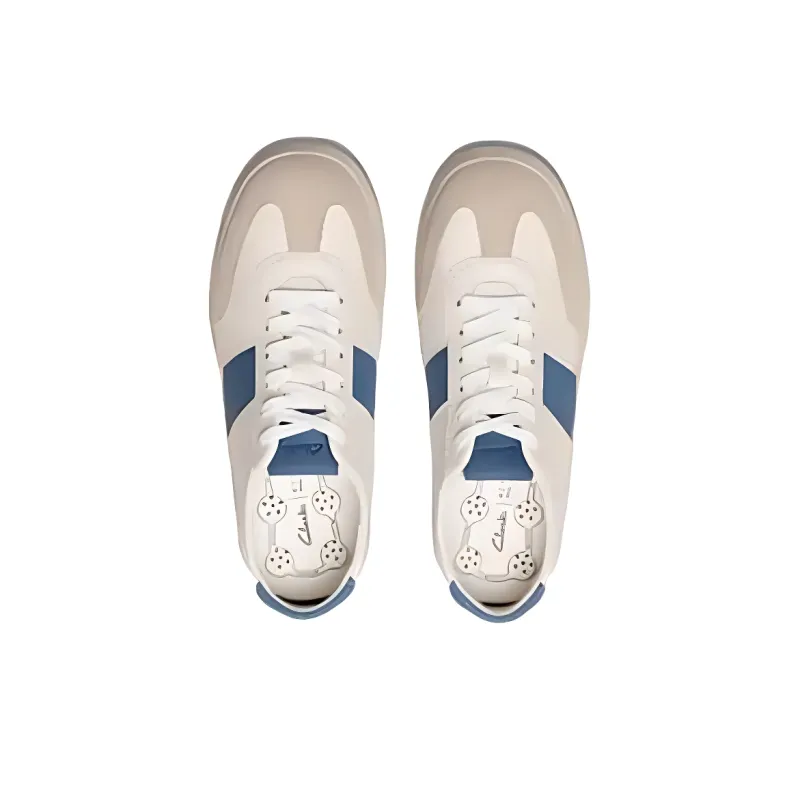 Clarks Craftravel Izy Low Top Skateboard Shoes Women's White Blue-3