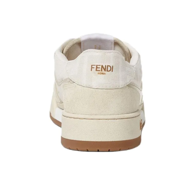 FENDI Match Low Top Skateboard Shoes Men's White-4