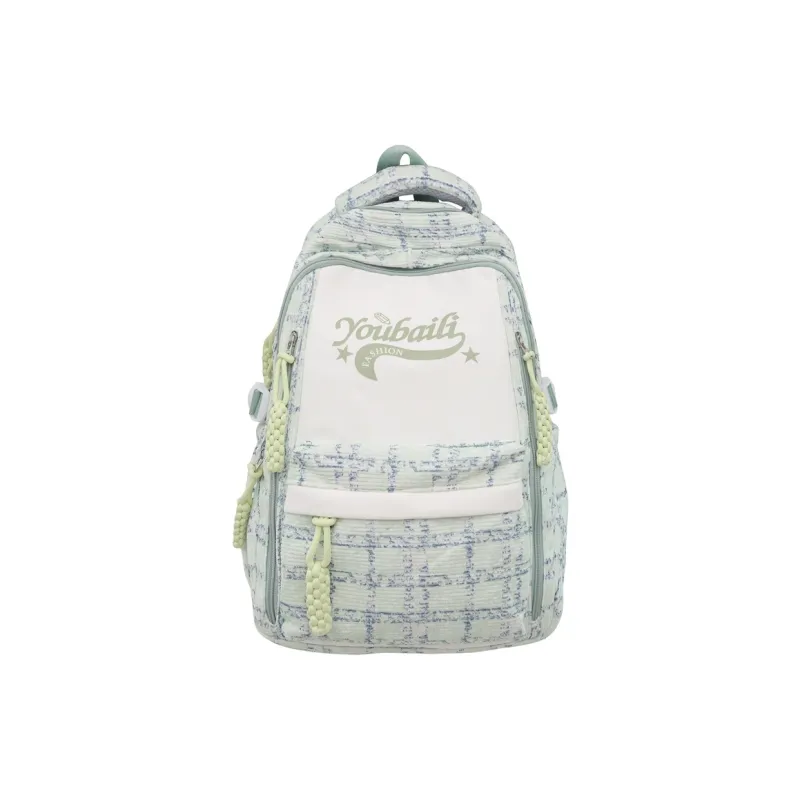 Kaka Tree Nylon Backpack Black/Pink/Brown/Blue/Green-24