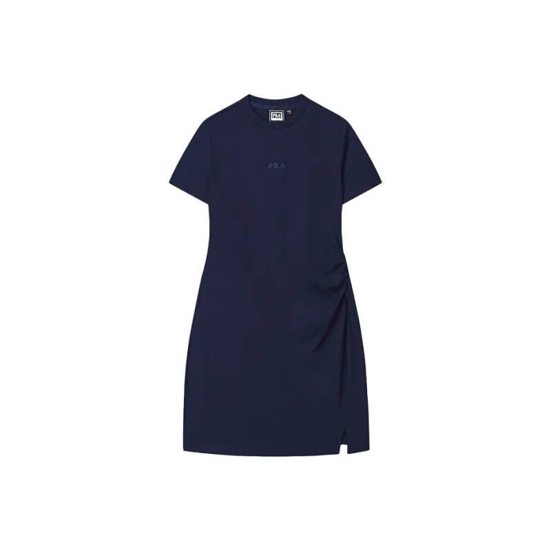 FILA ORIGINALE Short Sleeved Dress Women's Dark Silent Blue DB-0